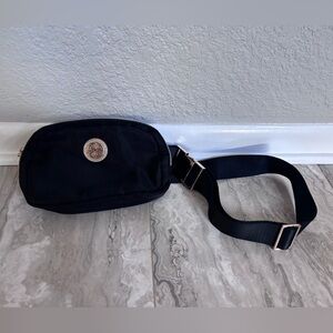 Lilly Pulitzer Black Belt Bag with Gold Accent